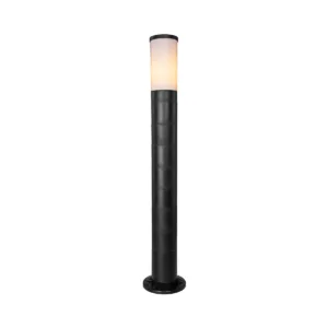 GloboStar® GARDENIO 203-0250 Μοντέρνο Επιδαπέδιο Φωτιστικό Μονόφωτο 1 x E27 IP44 Μαύρο Πλαστικό Σώμα - Μ15 x Π15 x Υ84cm