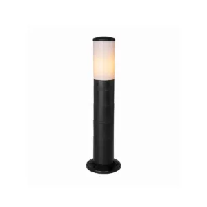 GloboStar® GARDENIO 203-0251 Μοντέρνο Επιδαπέδιο Φωτιστικό Μονόφωτο 1 x E27 IP44 Μαύρο Πλαστικό Σώμα - Μ15 x Π15 x Υ56cm