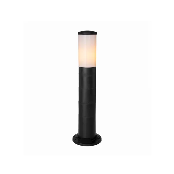 GloboStar® GARDENIO 203-0251 Μοντέρνο Επιδαπέδιο Φωτιστικό Μονόφωτο 1 x E27 IP44 Μαύρο Πλαστικό Σώμα - Μ15 x Π15 x Υ56cm