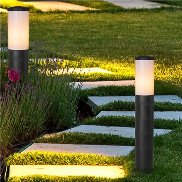 GloboStar® GARDENIO 203-0251 Μοντέρνο Επιδαπέδιο Φωτιστικό Μονόφωτο 1 x E27 IP44 Μαύρο Πλαστικό Σώμα - Μ15 x Π15 x Υ56cm - Image 3