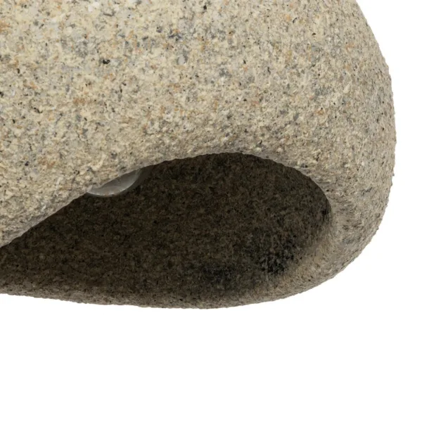 GloboStar® STONE 204-0123 Μοντέρνο Κρεμαστό Φωτιστικό Καμπάνα Μονόφωτο 1 x E27 IP20 Μπεζ Πολυστερίνη με Μπεζ Ρητίνη - Μ31.5 x Π35 x Υ26cm - Image 7
