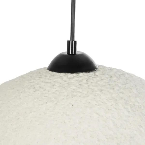 GloboStar® STONE 204-0124 Μοντέρνο Κρεμαστό Φωτιστικό Καμπάνα Μονόφωτο 1 x E27 IP20 Γκρι Πολυστερίνη με Γκρι Ρητίνη - Μ31.5 x Π35 x Υ26cm - Image 8
