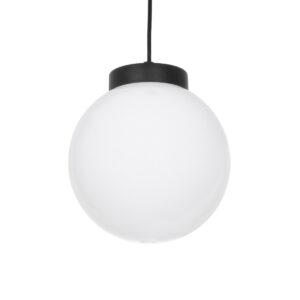 GLOBOSTAR® AGROS 61591 Κρεμαστό Φωτιστικό Οροφής Κήπου με Ντουί 1 x E27 AC 220-240V Αδιάβροχο IP65 - Λευκό & Μάυρο - Μ20 x Π20 x Υ22cm