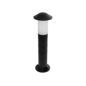 GloboStar® GARDENIO 203-0248 Μοντέρνο Επιδαπέδιο Φωτιστικό Μονόφωτο 1 x E27 IP44 Μαύρο Πλαστικό Σώμα - Μ15 x Π15 x Υ57cm