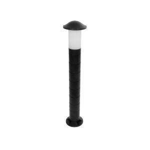 GloboStar® GARDENIO 203-0247 Μοντέρνο Επιδαπέδιο Φωτιστικό Φαναράκι Μονόφωτο 1 x E27 IP44 Μαύρο Πλαστικό Σώμα - Μ15 x Π15 x Υ85cm