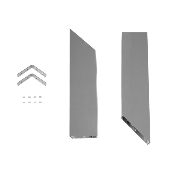 GLOBOSTAR® ALP-CORNER-IN90 BRIGHTRAIL 61782 Επιφανειακό / Κρεμαστό Προφίλ Αλουμινίου Γωνία με Λευκό Γαλακτερό Πατητό Κάλυμμα για Ταινίες LED IP20 - Γκρι Ανθρακί Ματ - Μ30 x Π5 x Υ7.5cm - Image 7