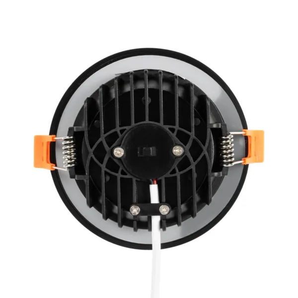 GLOBOSTAR® WATERA 60897 Χωνευτό Downlight Σποτ Panel LED 12W 1500lm 120° AC 220-240V Αδιάβροχο IP54 Ρυθμιζόμενο Λευκό CCT με Διακόπτη στο Σώμα 2700K/4500K/6000K Dimmable - Lumileds SMD Chip & TÜV SÜD Driver - Μαύρο Ματ - Μ10.8 x Π10.8 x Υ3.2cm / Q9cm - 3 Χρόνια Εγγύηση - Image 5