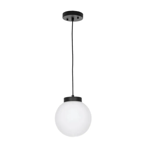 GLOBOSTAR® AGROS 61591 Κρεμαστό Φωτιστικό Οροφής Κήπου με Ντουί 1 x E27 AC 220-240V Αδιάβροχο IP65 - Λευκό & Μάυρο - Μ20 x Π20 x Υ22cm - Image 3