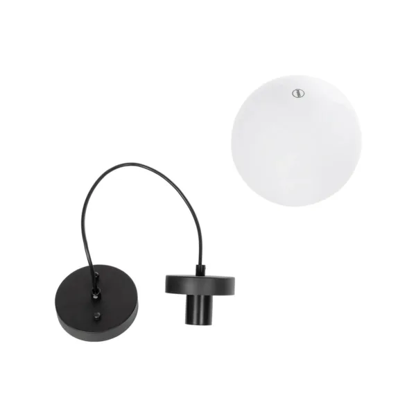 GLOBOSTAR® AGROS 61591 Κρεμαστό Φωτιστικό Οροφής Κήπου με Ντουί 1 x E27 AC 220-240V Αδιάβροχο IP65 - Λευκό & Μάυρο - Μ20 x Π20 x Υ22cm - Image 9