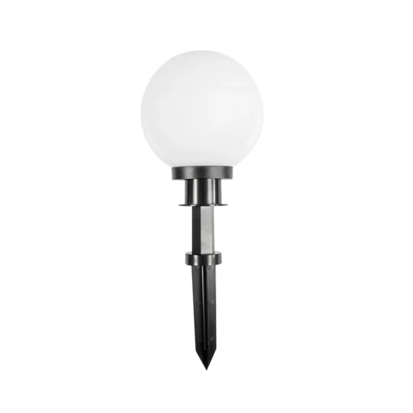 GLOBOSTAR® AGROS 61593 Φωτιστικό Κήπου / Καρφωτό με Ντουί 1 x E27 AC 220-240V Αδιάβροχο IP65 - Λευκό & Μάυρο - Μ20 x Π20 x Υ54cm - Image 2