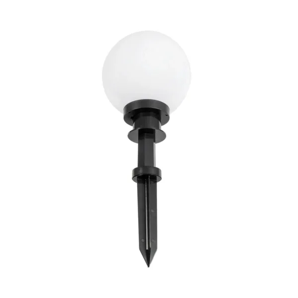 GLOBOSTAR® AGROS 61593 Φωτιστικό Κήπου / Καρφωτό με Ντουί 1 x E27 AC 220-240V Αδιάβροχο IP65 - Λευκό & Μάυρο - Μ20 x Π20 x Υ54cm - Image 3