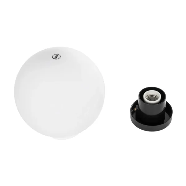 GLOBOSTAR® AGROS 61594 Φωτιστικό Κήπου με Ντουί 1 x E27 AC 220-240V Αδιάβροχο IP65 - Λευκό & Μάυρο - Μ20 x Π20 x Υ22cm - Image 6