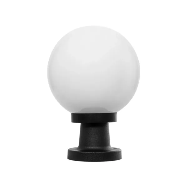 GLOBOSTAR® AGROS 61595 Φωτιστικό Κολωνάκι Κήπου με Ντουί 1 x E27 AC 220-240V Αδιάβροχο IP65 - Λευκό & Μάυρο - Μ20 x Π20 x Υ30cm - Image 4
