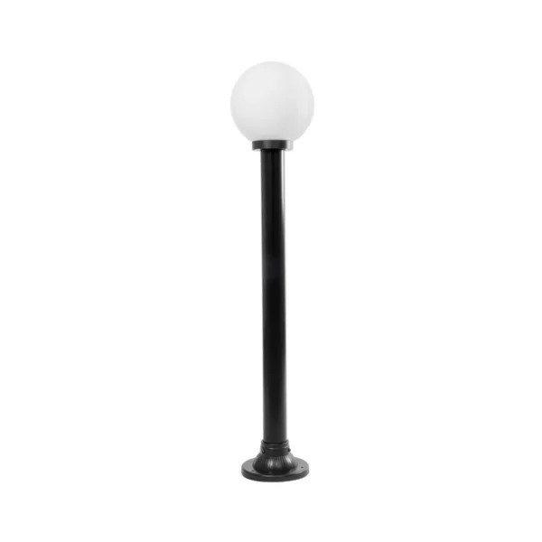 GLOBOSTAR® AGROS 61596 Φωτιστικό Κολωνάκι Κήπου με Ντουί 1 x E27 AC 220-240V Αδιάβροχο IP65 - Λευκό & Μάυρο - Μ20 x Π20 x Υ100cm - Image 3