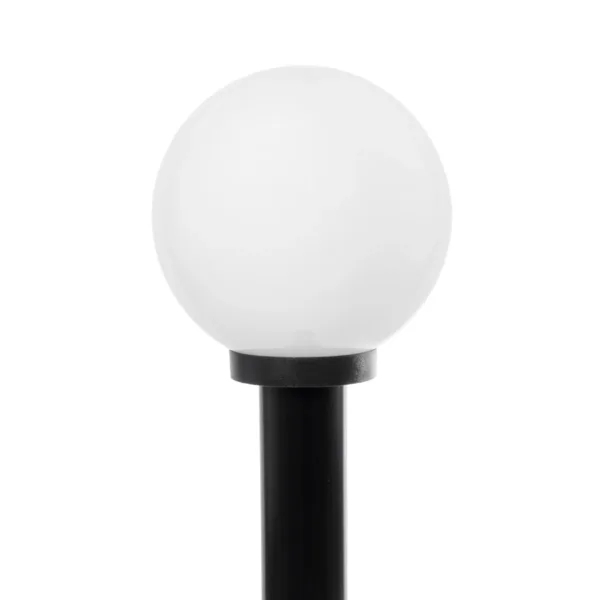 GLOBOSTAR® AGROS 61596 Φωτιστικό Κολωνάκι Κήπου με Ντουί 1 x E27 AC 220-240V Αδιάβροχο IP65 - Λευκό & Μάυρο - Μ20 x Π20 x Υ100cm - Image 4