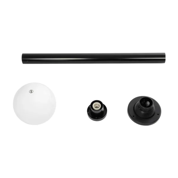 GLOBOSTAR® AGROS 61596 Φωτιστικό Κολωνάκι Κήπου με Ντουί 1 x E27 AC 220-240V Αδιάβροχο IP65 - Λευκό & Μάυρο - Μ20 x Π20 x Υ100cm - Image 6