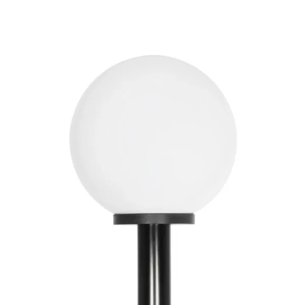 GLOBOSTAR® AGROS 61597 Φωτιστικό Κολωνάκι Κήπου με Ντουί 1 x E27 AC 220-240V Αδιάβροχο IP65 - Λευκό & Μάυρο - Μ30 x Π30 x Υ240cm - Image 3