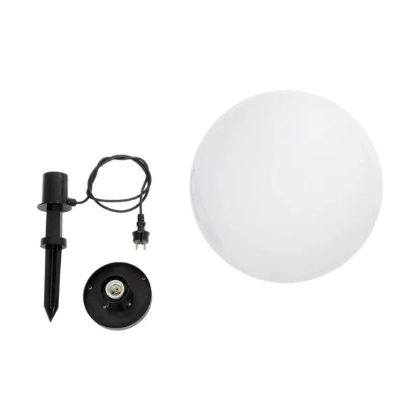 GLOBOSTAR® AGROS 61709 Φωτιστικό Κήπου / Καρφωτό με Ντουί 1 x E27 AC 220-240V Αδιάβροχο IP65 - Λευκό & Μάυρο - Μ40 x Π40 x Υ74cm - Image 7