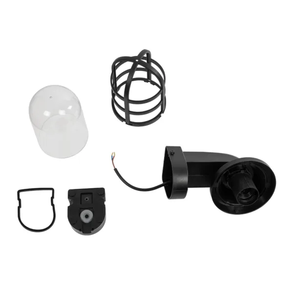 GLOBOSTAR® AGRE 61711 Φωτιστικό Τοίχου - Απλίκα Κήπου με Ντουί 1 x E27 AC 220-240V Αδιάβροχο IP65 - Μάυρο - Μ18 x Π11.5 x Υ22cm - Image 7