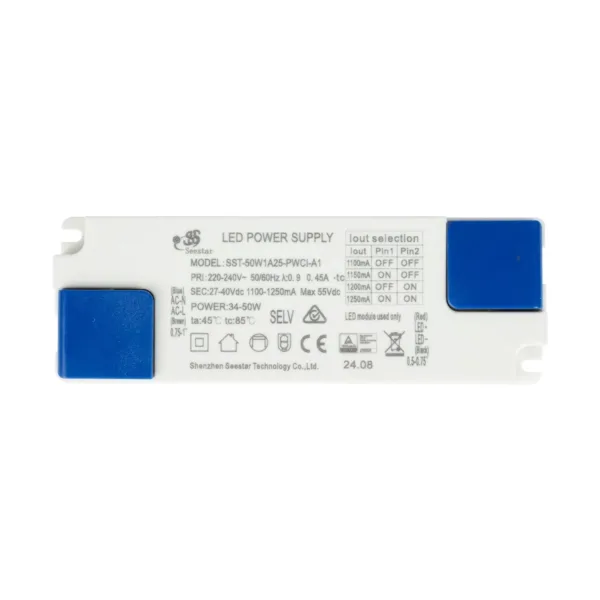 GLOBOSTAR® EROS-DRIVER 61712 Ανταλλακτικό Τροφοδοτικό/Μετασχηματιστής SELV 34-50W AC 220-240V σε Constant Current DC 27-40V/1100-1250mA±5% Max. 55VDC PF0.95 IP20 - Μ13.5 x Π4.5 x Υ2.5cm - 5 Χρόνια Εγγύηση - Image 2