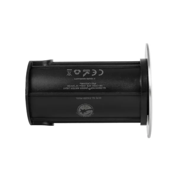 GLOBOSTAR® POOLIFY 61713 Υποβρύχιο Χωνευτό Σποτ για Σιντριβάνια/Πισίνες LED 3W 360lm 30° DC 24V Αδιάβροχο IP68 Θερμό Λευκό 2700K Dimmable - CREE XPE - Ανοξείδωτο Ατσάλι 316 & Tempered Glass - 1m VDE Rubber Καλώδιο - Φ6.5 x Υ8cm / Q5.2cm - 3 Χρόνια Εγγύηση - Image 4