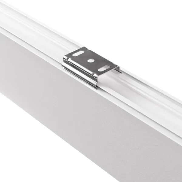 GLOBOSTAR® ALP-LINEAR LUMILINE 61763-3M Επιφανειακό / Κρεμαστό Προφίλ Αλουμινίου με Λευκό Γαλακτερό Πατητό Κάλυμμα για Ταινίες LED IP20 - Λευκό Ματ - Μ300 x Π3.5 x Υ7cm - Image 5