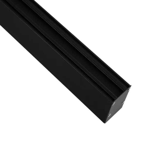 GLOBOSTAR® ALP-LINEAR LUMILINE 61764-3M Επιφανειακό / Κρεμαστό Προφίλ Αλουμινίου με Λευκό Γαλακτερό Πατητό Κάλυμμα για Ταινίες LED IP20 - Μαύρο Ματ - Μ300 x Π3.5 x Υ7cm - Image 4