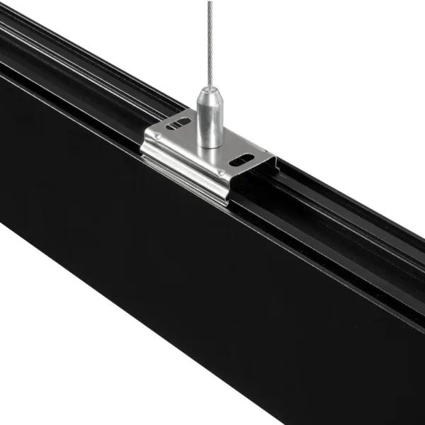 GLOBOSTAR® ALP-LINEAR LUMILINE 61764-3M Επιφανειακό / Κρεμαστό Προφίλ Αλουμινίου με Λευκό Γαλακτερό Πατητό Κάλυμμα για Ταινίες LED IP20 - Μαύρο Ματ - Μ300 x Π3.5 x Υ7cm - Image 6