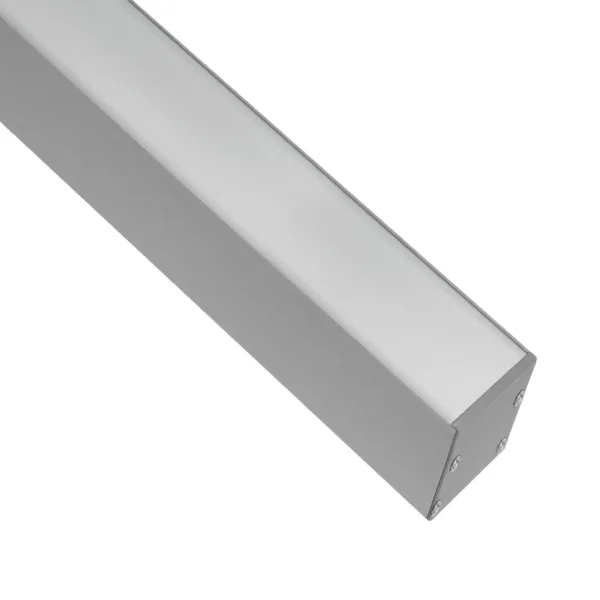 GLOBOSTAR® ALP-LINEAR LUMILINE 61765-3M Επιφανειακό / Κρεμαστό Προφίλ Αλουμινίου με Λευκό Γαλακτερό Πατητό Κάλυμμα για Ταινίες LED IP20 - Γκρι Ανθρακί Ματ - Μ300 x Π3.5 x Υ7cm - Image 3