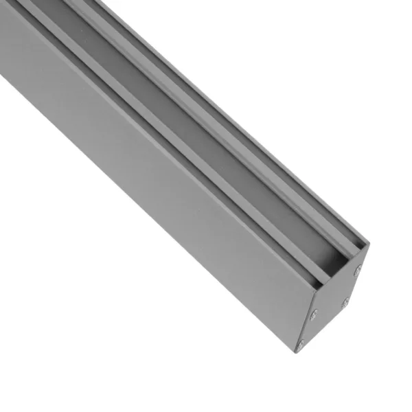 GLOBOSTAR® ALP-LINEAR LUMILINE 61765-3M Επιφανειακό / Κρεμαστό Προφίλ Αλουμινίου με Λευκό Γαλακτερό Πατητό Κάλυμμα για Ταινίες LED IP20 - Γκρι Ανθρακί Ματ - Μ300 x Π3.5 x Υ7cm - Image 4