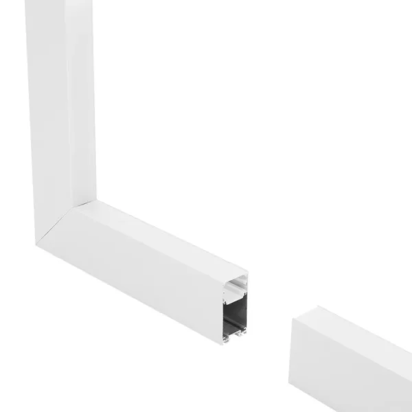 GLOBOSTAR® ALP-CORNER-IN90 LUMILINE 61769 Επιφανειακό / Κρεμαστό Προφίλ Αλουμινίου Γωνία με Λευκό Γαλακτερό Πατητό Κάλυμμα για Ταινίες LED IP20 - Λευκό Ματ - Μ30 x Π3.5 x Υ7cm - Image 2