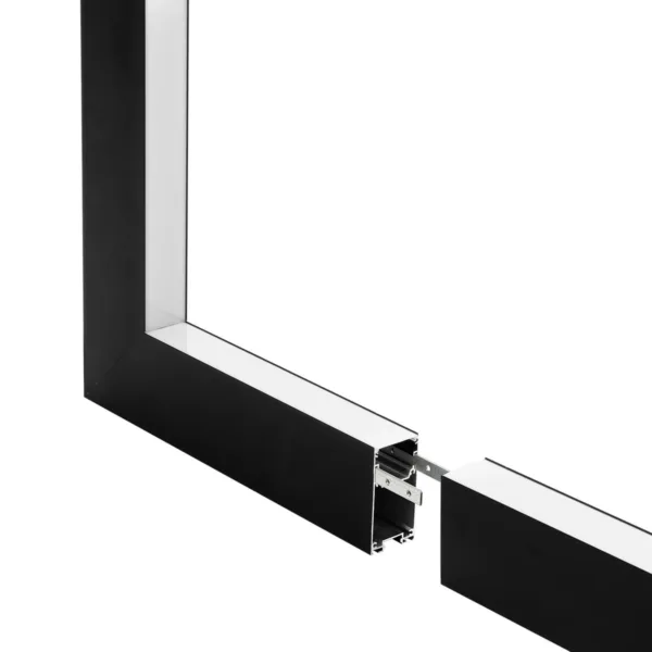 GLOBOSTAR® ALP-CORNER-IN90 LUMILINE 61770 Επιφανειακό / Κρεμαστό Προφίλ Αλουμινίου Γωνία με Λευκό Γαλακτερό Πατητό Κάλυμμα για Ταινίες LED IP20 - Μαύρο Ματ - Μ30 x Π3.5 x Υ7cm - Image 3