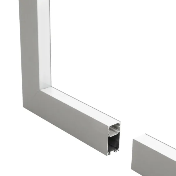 GLOBOSTAR® ALP-CORNER-IN90 LUMILINE 61771 Επιφανειακό / Κρεμαστό Προφίλ Αλουμινίου Γωνία με Λευκό Γαλακτερό Πατητό Κάλυμμα για Ταινίες LED IP20 - Γκρι Ανθρακί Ματ - Μ30 x Π3.5 x Υ7cm - Image 2