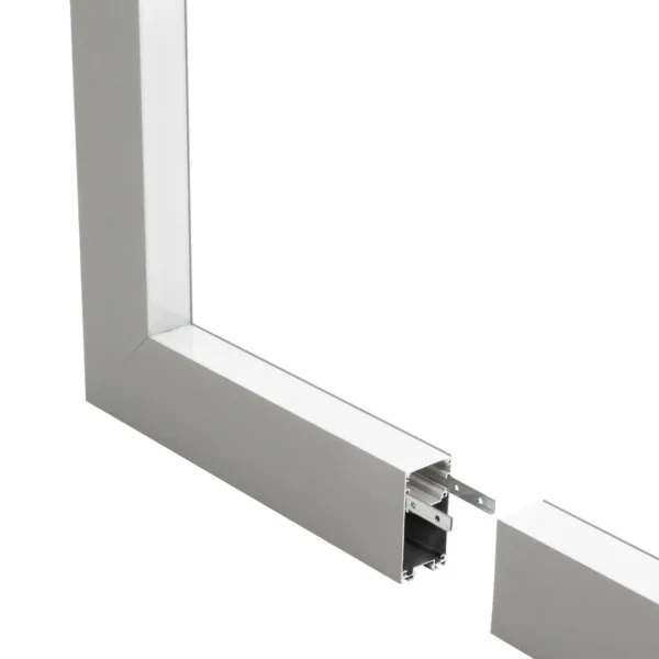 GLOBOSTAR® ALP-CORNER-IN90 LUMILINE 61771 Επιφανειακό / Κρεμαστό Προφίλ Αλουμινίου Γωνία με Λευκό Γαλακτερό Πατητό Κάλυμμα για Ταινίες LED IP20 - Γκρι Ανθρακί Ματ - Μ30 x Π3.5 x Υ7cm - Image 3