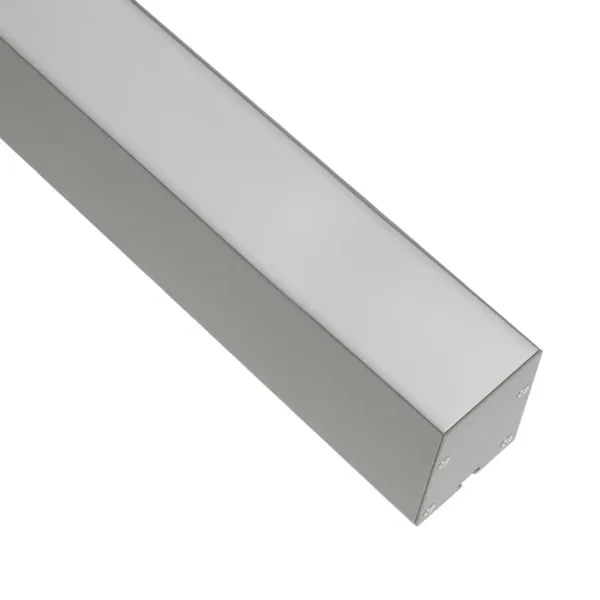 GLOBOSTAR® ALP-LINEAR BRIGHTRAIL 61776-3M Επιφανειακό / Κρεμαστό Προφίλ Αλουμινίου με Λευκό Γαλακτερό Πατητό Κάλυμμα για Ταινίες LED IP20 - Γκρι Ανθρακί Ματ - Μ300 x Π5 x Υ7.5cm - Image 3