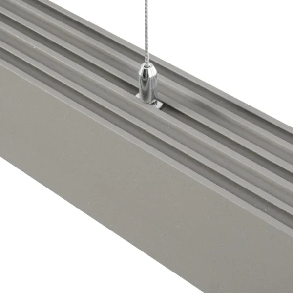 GLOBOSTAR® ALP-LINEAR BRIGHTRAIL 61776-3M Επιφανειακό / Κρεμαστό Προφίλ Αλουμινίου με Λευκό Γαλακτερό Πατητό Κάλυμμα για Ταινίες LED IP20 - Γκρι Ανθρακί Ματ - Μ300 x Π5 x Υ7.5cm - Image 5