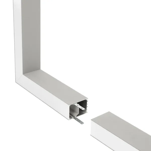 GLOBOSTAR® ALP-CORNER-SIDE90 BRIGHTRAIL 61779 Επιφανειακό / Κρεμαστό Προφίλ Αλουμινίου Γωνία με Λευκό Γαλακτερό Πατητό Κάλυμμα για Ταινίες LED IP20 - Γκρι Ανθρακί Ματ - Μ30 x Π5 x Υ7.5cm - Image 3