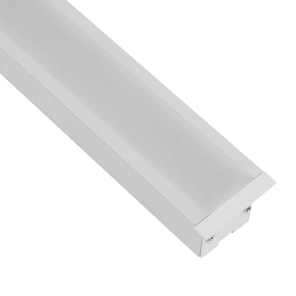 GLOBOSTAR® ALP-LINEAR RECESSA 61785-3M Χωνευτό Προφίλ Αλουμινίου με Λευκό Γαλακτερό Πατητό Κάλυμμα για Ταινίες LED IP20 - Λεικό Ματ - Μ300 x Π3.5 x Υ4cm - Image 3