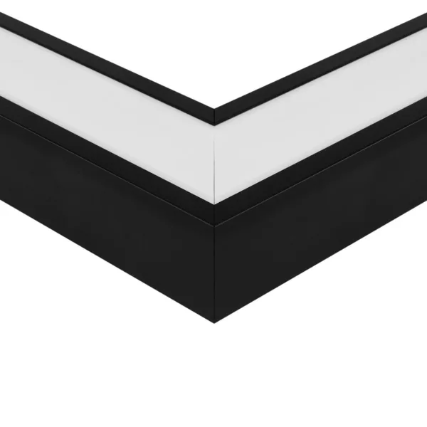GLOBOSTAR® ALP-CORNER-SIDE90 RECESSA 61789 Χωνευτό Προφίλ Αλουμινίου Γωνία με Λευκό Γαλακτερό Πατητό Κάλυμμα για Ταινίες LED IP20 - Μαύρο Ματ - Μ30 x Π3.5 x Υ4cm - Image 6