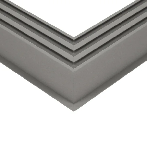 GLOBOSTAR® ALP-CORNER-SIDE90 RECESSA 61790 Χωνευτό Προφίλ Αλουμινίου Γωνία με Λευκό Γαλακτερό Πατητό Κάλυμμα για Ταινίες LED IP20 - Γκρι Ανθρακί Ματ - Μ30 x Π3.5 x Υ4cm - Image 5
