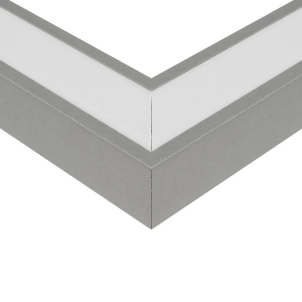 GLOBOSTAR® ALP-CORNER-SIDE90 RECESSA 61790 Χωνευτό Προφίλ Αλουμινίου Γωνία με Λευκό Γαλακτερό Πατητό Κάλυμμα για Ταινίες LED IP20 - Γκρι Ανθρακί Ματ - Μ30 x Π3.5 x Υ4cm - Image 6
