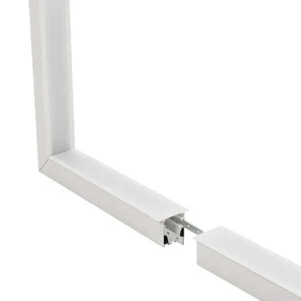 GLOBOSTAR® ALP-CORNER-IN90 RECESSA 61791 Χωνευτό Προφίλ Αλουμινίου Γωνία με Λευκό Γαλακτερό Πατητό Κάλυμμα για Ταινίες LED IP20 - Λευκό Ματ - Μ30 x Π3.5 x Υ4cm - Image 3