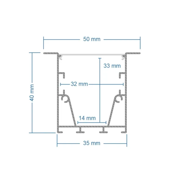 GLOBOSTAR® ALP-CORNER-IN90 RECESSA 61792 Χωνευτό Προφίλ Αλουμινίου Γωνία με Λευκό Γαλακτερό Πατητό Κάλυμμα για Ταινίες LED IP20 - Μαύρο Ματ - Μ30 x Π3.5 x Υ4cm - Image 8