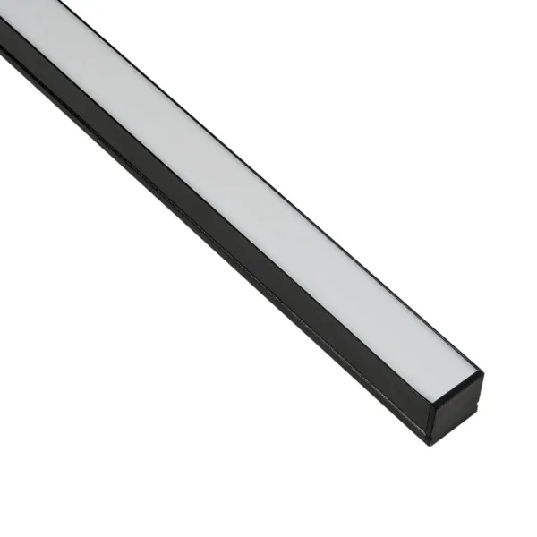 GLOBOSTAR® ALP-LINEAR GLOWTRACK 61797-3M Επιφανειακό Προφίλ Αλουμινίου με Λευκό Γαλακτερό Πατητό Κάλυμμα για Ταινίες LED IP20 - Μαύρο Ματ - Μ30 x Π2 x Υ2cm - Πακέτο 5 Τεμαχίων - Image 3