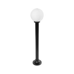 GLOBOSTAR® AGROS 61596 Φωτιστικό Κολωνάκι Κήπου με Ντουί 1 x E27 AC 220-240V Αδιάβροχο IP65 - Λευκό & Μάυρο - Μ20 x Π20 x Υ100cm