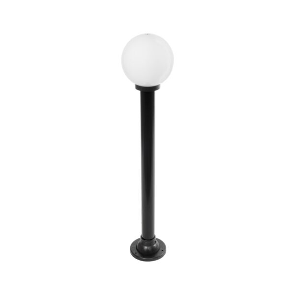 GLOBOSTAR® AGROS 61596 Φωτιστικό Κολωνάκι Κήπου με Ντουί 1 x E27 AC 220-240V Αδιάβροχο IP65 - Λευκό & Μάυρο - Μ20 x Π20 x Υ100cm