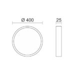 ΠΛΑΦΟΝΙΕΡΑ ΟΡΟΦΗΣ LED CCT 40W 3000K | 4000K | 6000K - Image 2