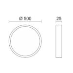 ΠΛΑΦΟΝΙΕΡΑ ΟΡΟΦΗΣ LED CCT 50W 3000K | 4000K | 6000K - Image 2