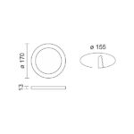 ΧΩΝΕΥΤΟ ΛΕΠΤΟ LED ΟΡΟΦΗΣ 12W CCT - Image 2