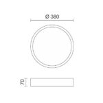 ΠΛΑΦΟΝΙΕΡΑ ΟΡΟΦΗΣ LED ΠΑΙΔΙΚΟ ΑΕΡΟΠΛΑΝΟ CCT 2*24W 3000K | 4000K | 6000K - Image 2